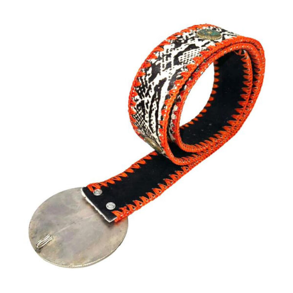 Cinturón Exclusivo de Piel Premium Artesanal con Preciosa Hebilla Circular