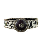 Cinturón Exclusivo de Piel Premium Artesanal con Preciosa Hebilla Circular