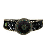 Cinturón Exclusivo de Piel Premium Artesanal con Preciosa Hebilla Circular