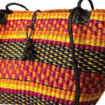 Capazo artesanal africana con asas de piel DIY y Gran Calidad para Mujer