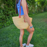 Capazo artesanal africana con asas de piel DIY y Gran Calidad para Mujer