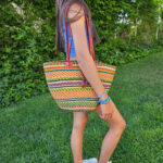 Capazo artesanal africana con asas de piel DIY y Gran Calidad para Mujer