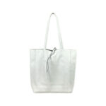 Bolso de Hombro en Piel tipo Tote con Asas Largas y Bolsillo Interior Mujer