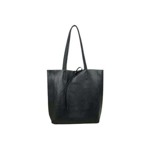 Bolso de Hombro en Piel tipo Tote con Asas Largas y Bolsillo Interior Mujer