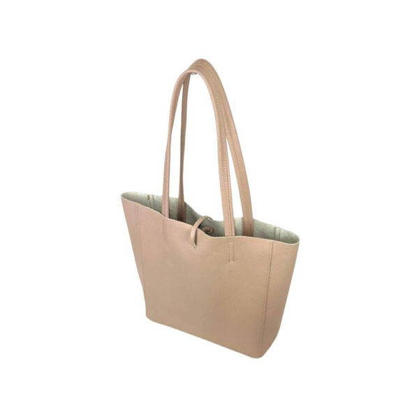 Bolso de Hombro en Piel tipo Tote con Asas Largas y Bolsillo Interior Mujer