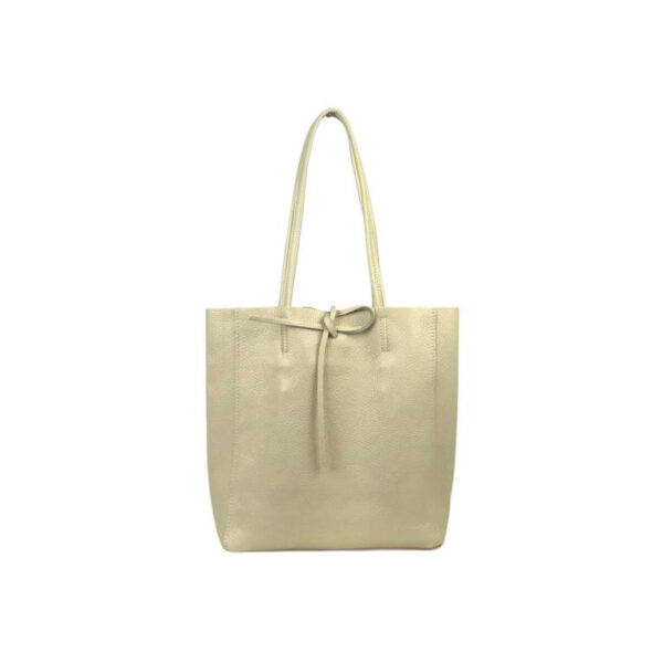Bolso de Hombro en Piel tipo Tote con Asas Largas y Bolsillo Interior Mujer