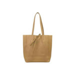 Bolso de Hombro en Piel tipo Tote con Asas Largas y Bolsillo Interior Mujer