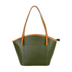 Amplio Bolso de Hombro en Piel para Mujer con Asas Largas y Bolsillos Exteriores