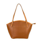 Amplio Bolso de Hombro en Piel para Mujer con Asas Largas y Bolsillos Exteriores