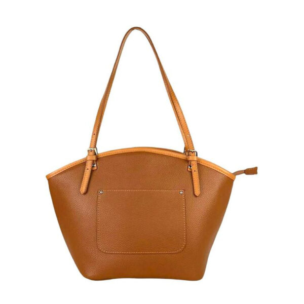 Amplio Bolso de Hombro en Piel para Mujer con Asas Largas y Bolsillos Exteriores