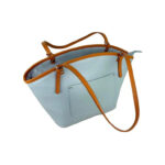 Amplio Bolso de Hombro en Piel para Mujer con Asas Largas y Bolsillos Exteriores