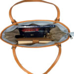 Amplio Bolso de Hombro en Piel para Mujer con Asas Largas y Bolsillos Exteriores