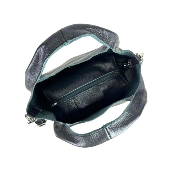 Bolso de Mano en Piel Italiana con Bolsito Interno y Tira Bandolera para Mujer