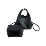 Bolso de Mano en Piel Italiana con Bolsito Interno y Tira Bandolera para Mujer