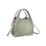 Bolso de Mano en Piel Italiana con Bolsito Interno y Tira Bandolera para Mujer