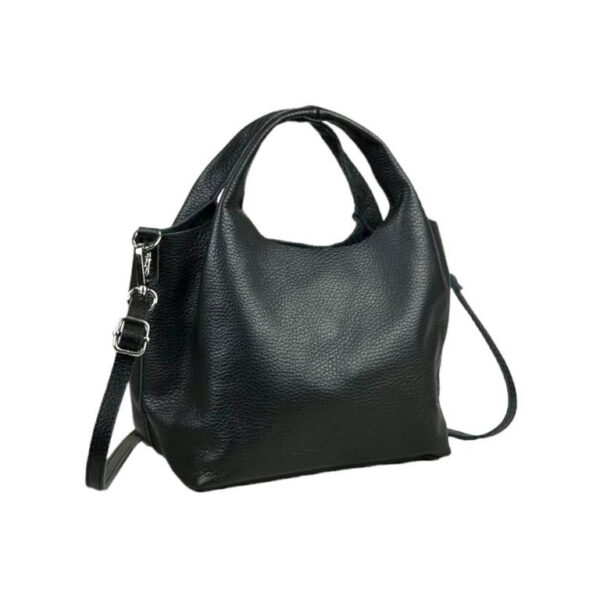 Bolso de Mano en Piel Italiana con Bolsito Interno y Tira Bandolera para Mujer