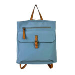 Mochila Antirrobo Sintética de Mujer con 2 Bolsillos Frontales y Asa de Mano