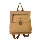 Mochila Antirrobo Sintética de Mujer con 2 Bolsillos Frontales y Asa de Mano