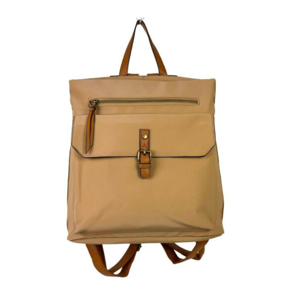 Mochila Antirrobo Sintética de Mujer con 2 Bolsillos Frontales y Asa de Mano