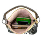 Bolso de Hombro Sintético para Mujer con Flecos Decorativos y Cremallera