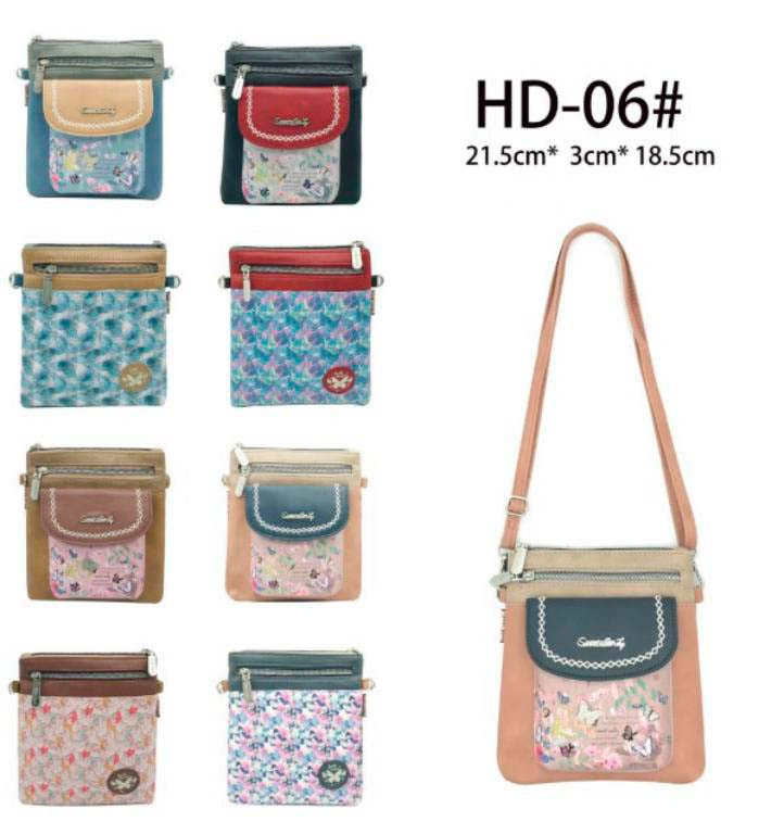 Bolso Bandolera Diseño Mariposa Sweet Candy con 3 Bolsillos Exteriores