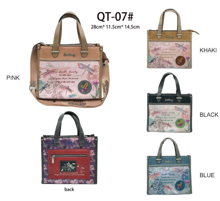 Bolso Tote Sweet Candy con Diseño Libélula y Bolsillo Trasero para Mujer Bolso Tote Sweet Candy con Diseño Libélula y Bolsillo Trasero para Mujer