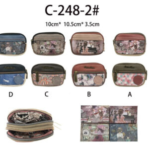 Neceser Sintético con Diseño Muñeca Sweet Candy y 3 Bolsillos para Mujer