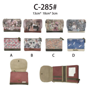 Monedero con Diseño Muñeca Sweet Candy, Solapa y Espacio Tarjetas Mujer