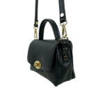 Bolso de Mano Compacto en Piel Italiana para Mujer con Solapa y Bolsillo Interior