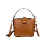Bolso de Mano Piel Italiana con Compartimento Frontal y Asa Corta para Mujer