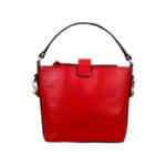 Bolso de Mano Piel Italiana con Compartimento Frontal y Asa Corta para Mujer