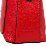 Bolso de Mano Piel Italiana con Compartimento Frontal y Asa Corta para Mujer