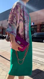 Kimono Reversible Corto de Seda para Mujer con Diseño Exclusivo y Talla Única