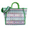 Amplio Bolso Sintético tipo Tote de Mujer con Neceser Interior y Asas Cortas
