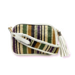 Bolso Bandolera Sintética Multicolor de Mujer con Pompón Decorativo