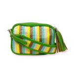 Bolso Bandolera Sintética Multicolor de Mujer con Pompón Decorativo