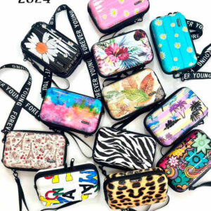 Bolsito Sintético y Compacto con 2 Cremalleras, Tipo Maleta y Diseño Colorido