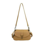 Bolso Bandolera de Piel Italiana con Asa Extraíble y Cierre de Cremallera Mujer