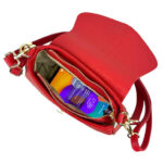 Bolso Bandolera de Piel Italiana con Asa Extraíble y Cierre de Cremallera Mujer