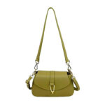 Bolso Bandolera de Piel Italiana con Asa Extraíble y Cierre de Cremallera Mujer