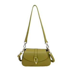 Bolso Bandolera de Piel Italiana con Asa Extraíble y Cierre de Cremallera Mujer