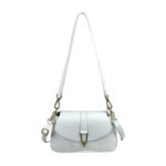 Bolso Bandolera de Piel Italiana con Asa Extraíble y Cierre de Cremallera Mujer