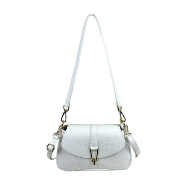 Bolso Bandolera de Piel Italiana con Asa Extraíble y Cierre de Cremallera Mujer