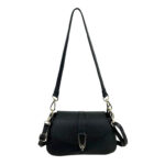 Bolso Bandolera de Piel Italiana con Asa Extraíble y Cierre de Cremallera Mujer