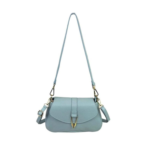 Bolso Bandolera de Piel Italiana con Asa Extraíble y Cierre de Cremallera Mujer