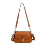 Bolso Bandolera de Piel Italiana con Asa Extraíble y Cierre de Cremallera Mujer