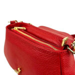 Bolso Bandolera de Piel Italiana con Asa Extraíble y Cierre de Cremallera Mujer