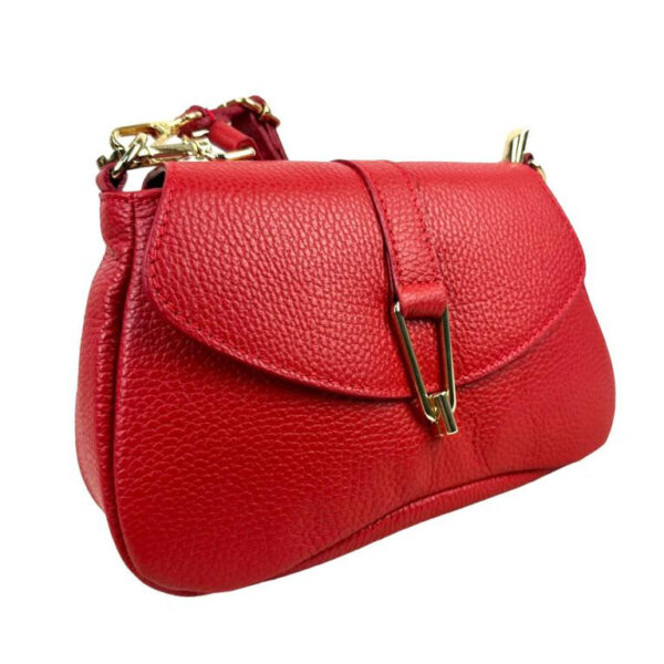 Bolso Bandolera de Piel Italiana con Asa Extraíble y Cierre de Cremallera Mujer