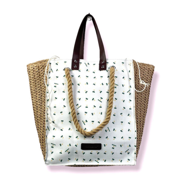 Bolso Shopper Rafia con Saquito Interior y Gran Capacidad para Mujer