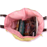 Bolso Shopper Rafia con Saquito Interior y Gran Capacidad para Mujer